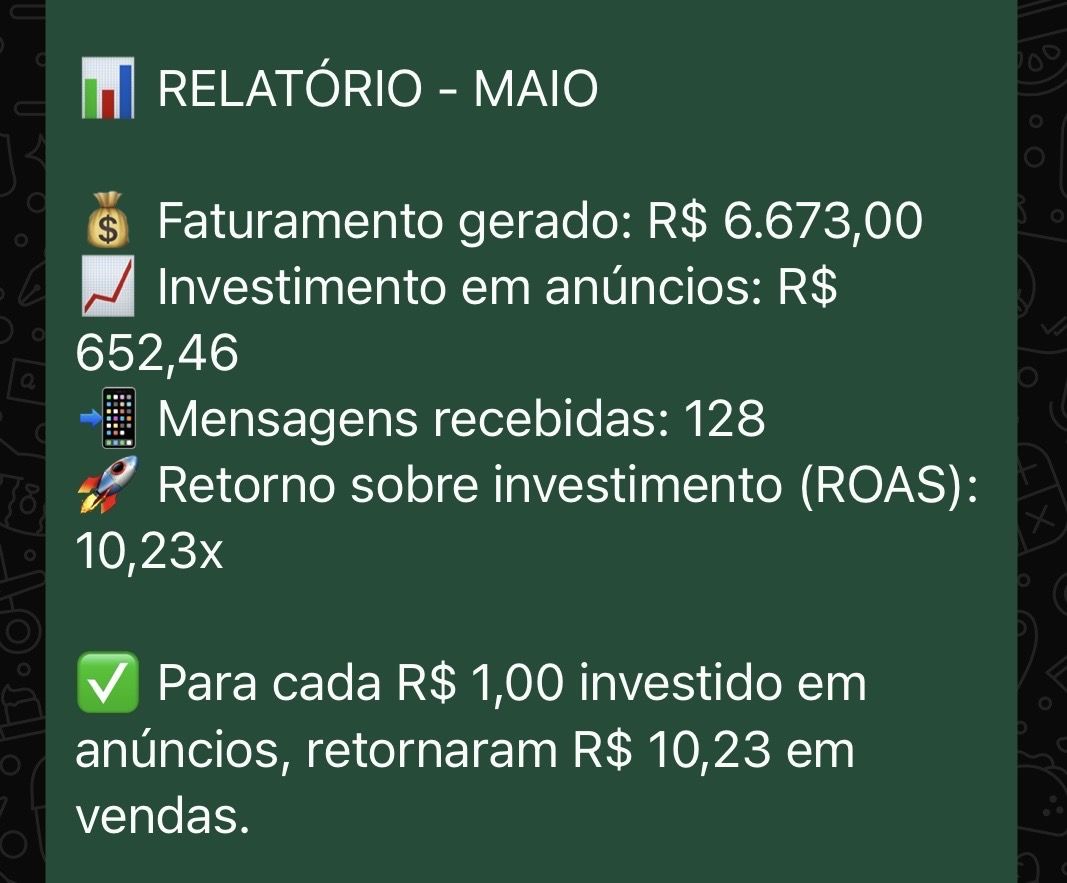 Depoimento de cliente da Salviano em conversa no WhatsApp