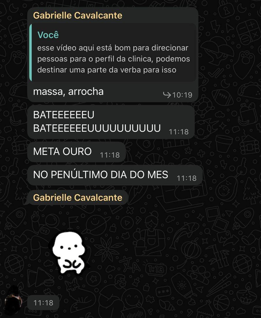 Depoimento de cliente da Salviano em conversa no WhatsApp