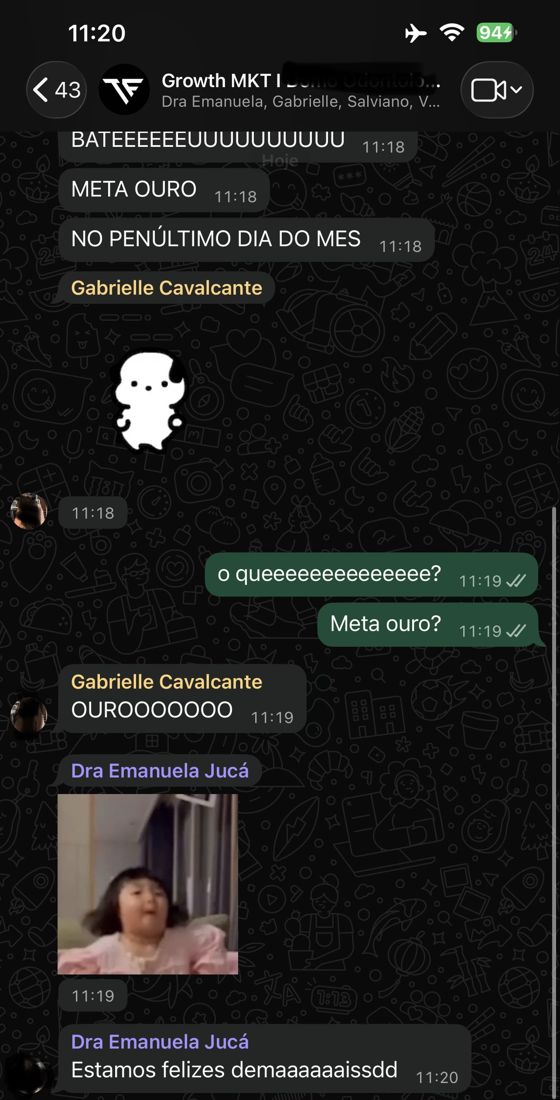 Depoimento de cliente da Salviano em conversa no WhatsApp